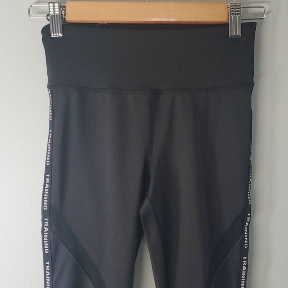 Forever 21 pants women's size xs x-small black gey white ombre yoga side stripe - Picture 4 of 16